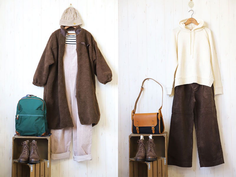 ブラウンの服とバッグのコーデ ナチュラルバッグ通販conaranのブログ