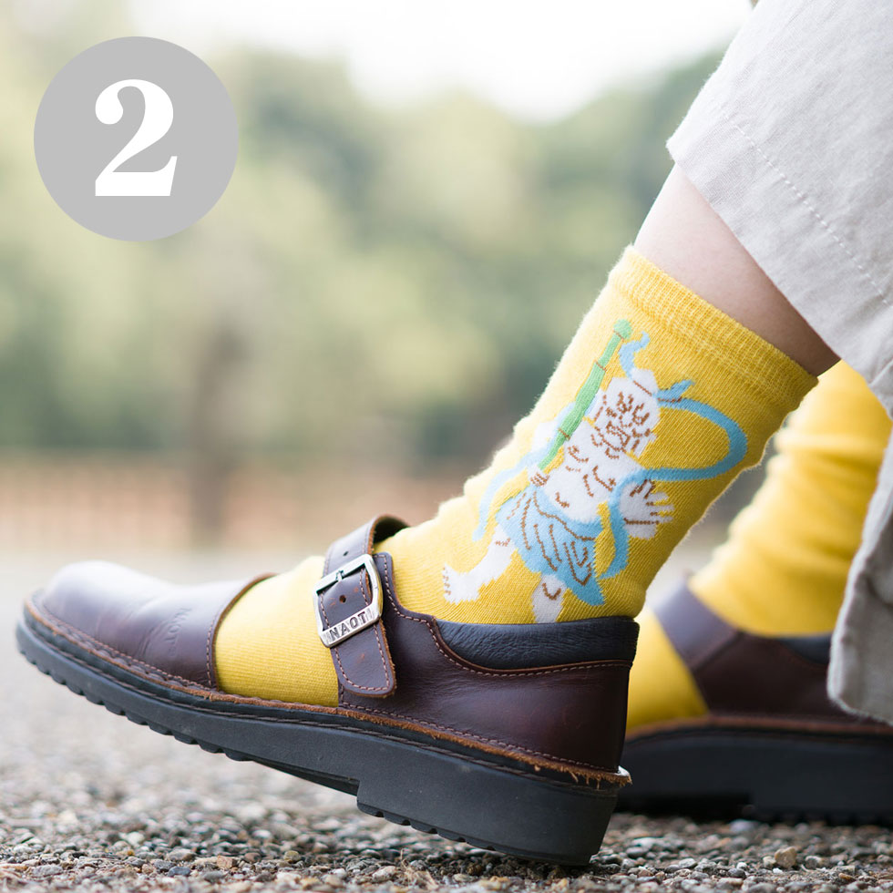 仏下金剛力士あうんソックス