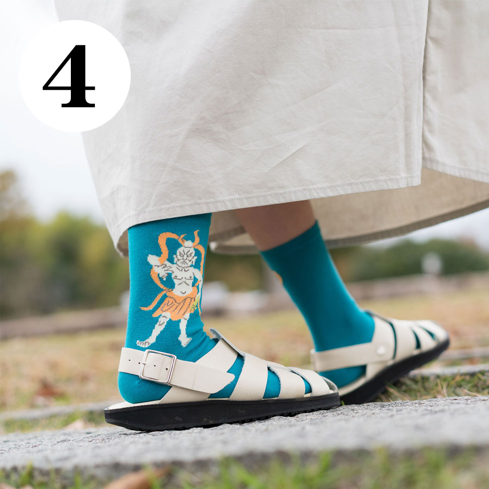 仏下金剛力士あうんソックス