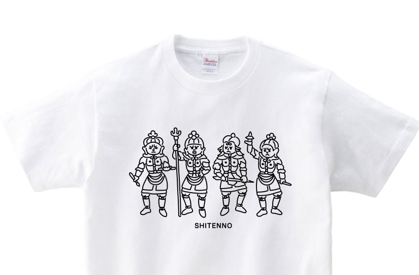 四天王と邪鬼tシャツ 仏像グッズ